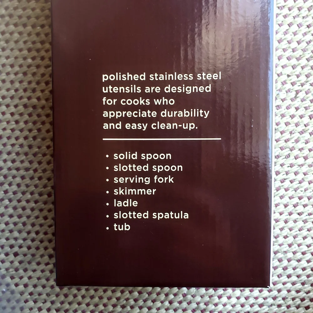 NEW Parini 7-Piece Stainless Steel Serving Utensil Set kitchen home dining